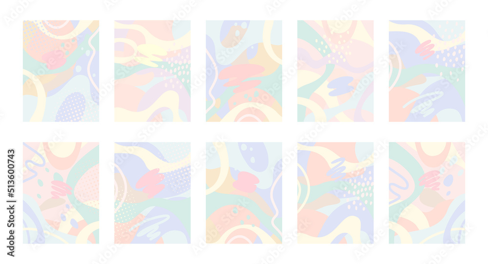 Abstract Backgrounds in Pastel Colors