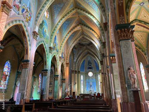 Interior of the Church of Our Lady of Sorrows, a catholic church in city centre.