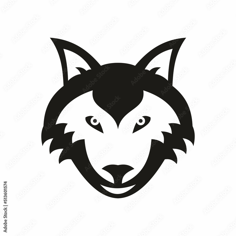 Muzzle wolf logo minimalistic forest beast icon Muzzle wolf logo minimalistic forest beast icon