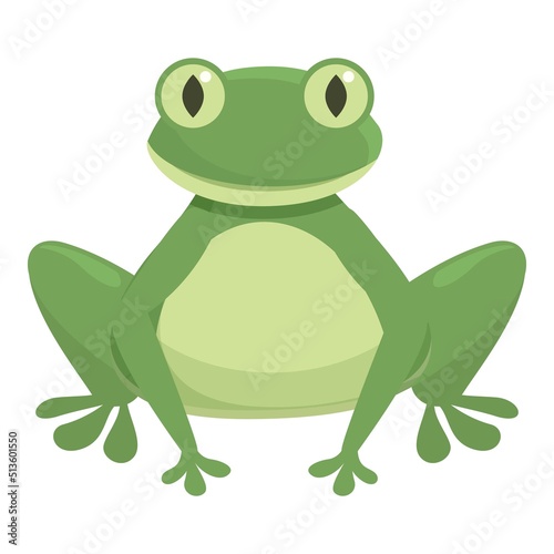 Cute small frog icon cartoon vector. Animal jump. Water character
