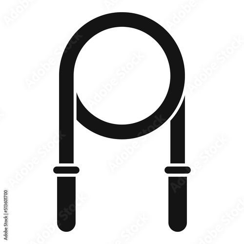 Jump rope icon simple vector. Loss weight