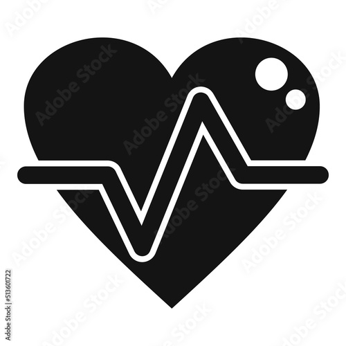 Heart rate icon simple vector. Diet food