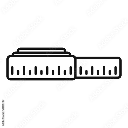 Measurement tape icon outline vector. Slim diet