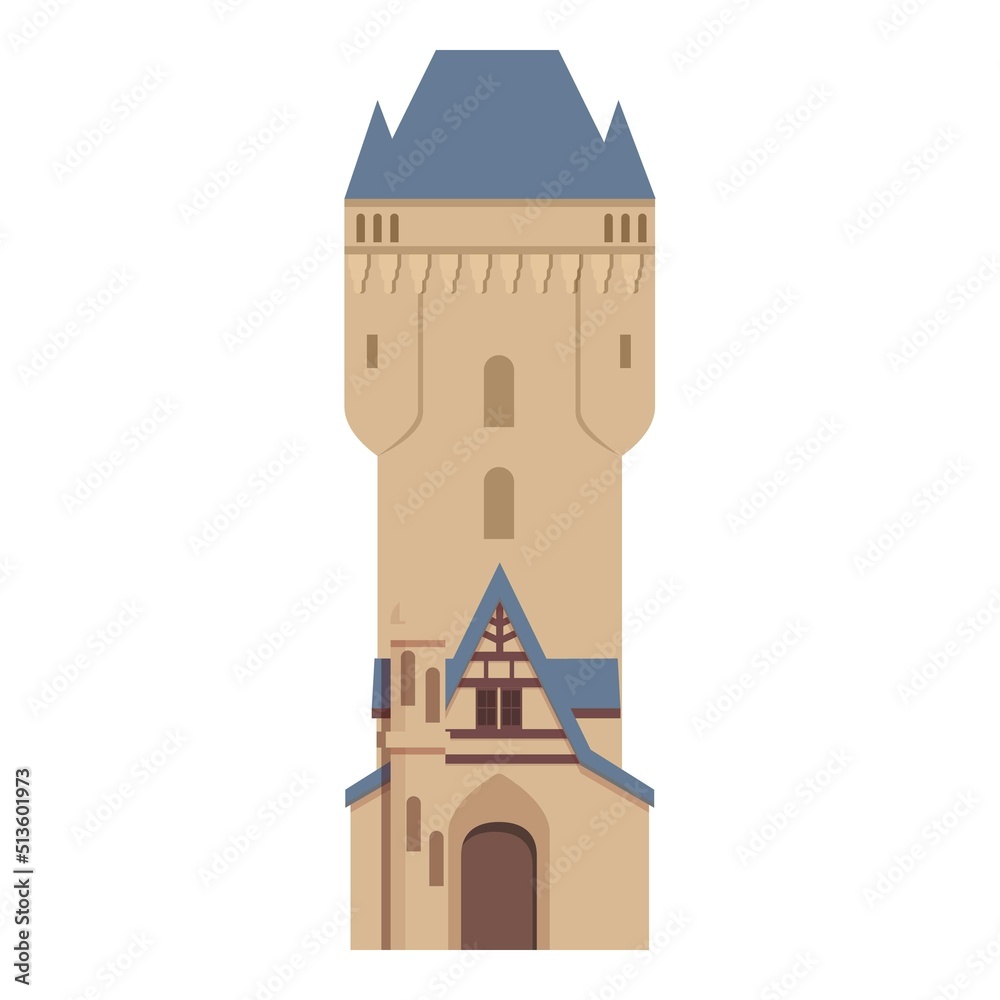 Argentinian tower icon cartoon vector. Culture travel. National tourism