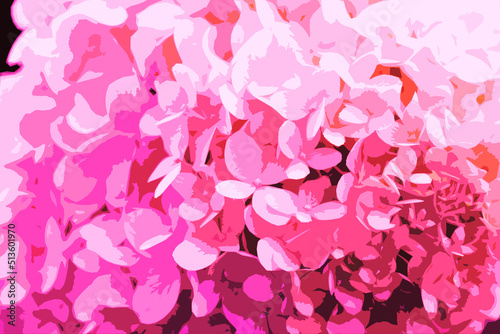 illustration texture pink hydrangea petals