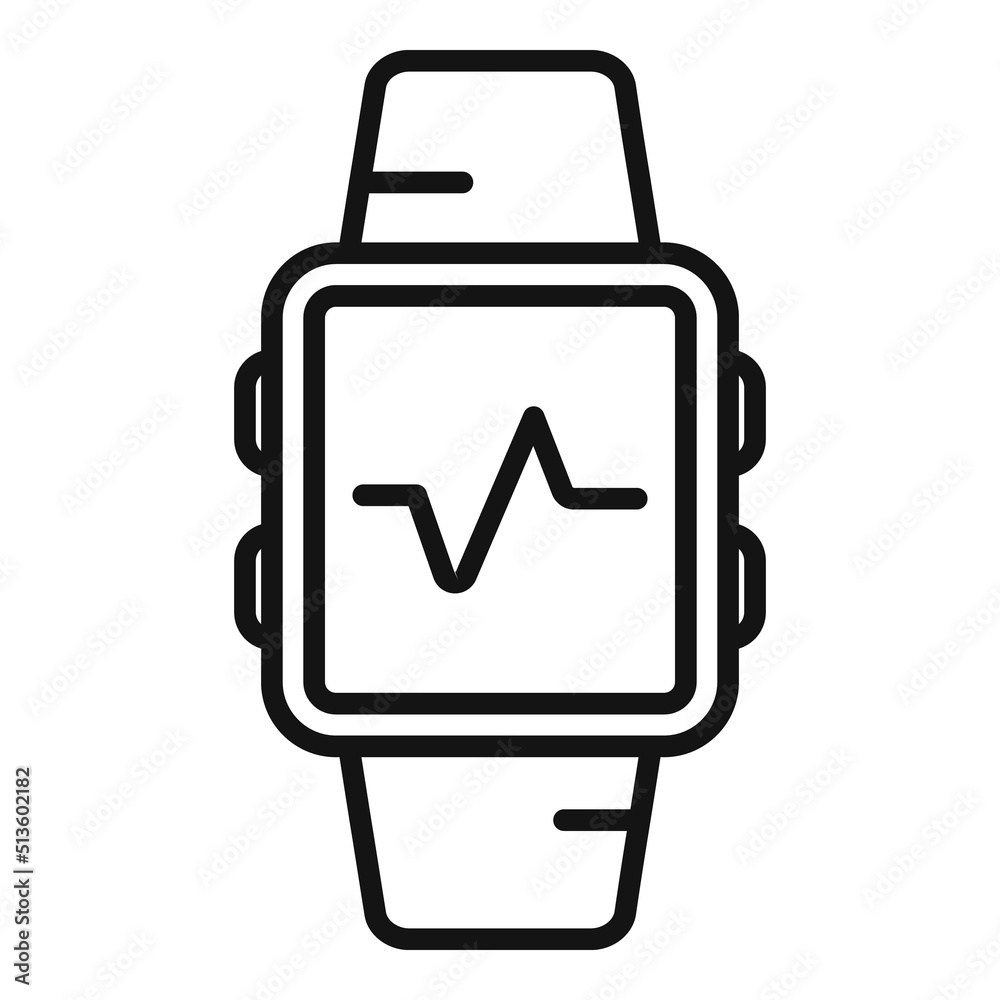 Smartwatch icon outline vector. Diet food Smartwatch icon outline vector. Diet food