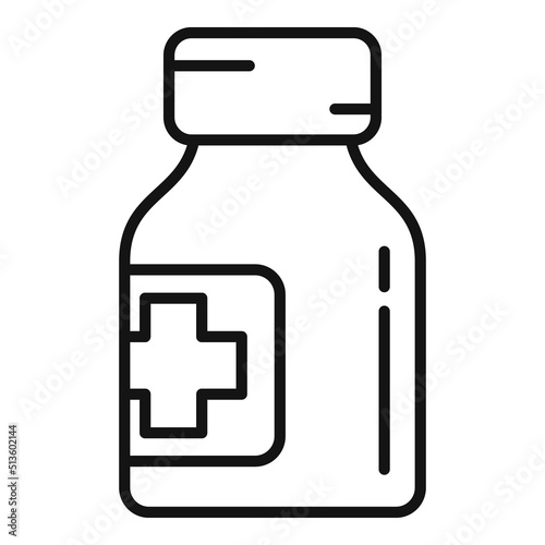 Medical pills icon outline vector. Diet food