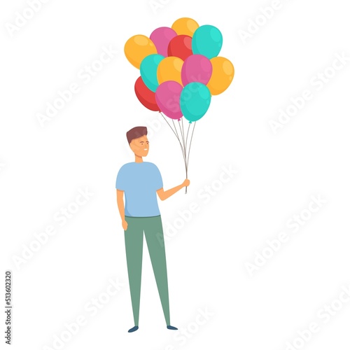 Park seller icon cartoon vector. Street sell. Clown man