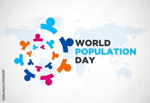 World Population Day July 11. Holiday concept. Background template vector illustration.