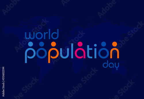 World Population Day July 11. Holiday concept. Background template vector illustration.