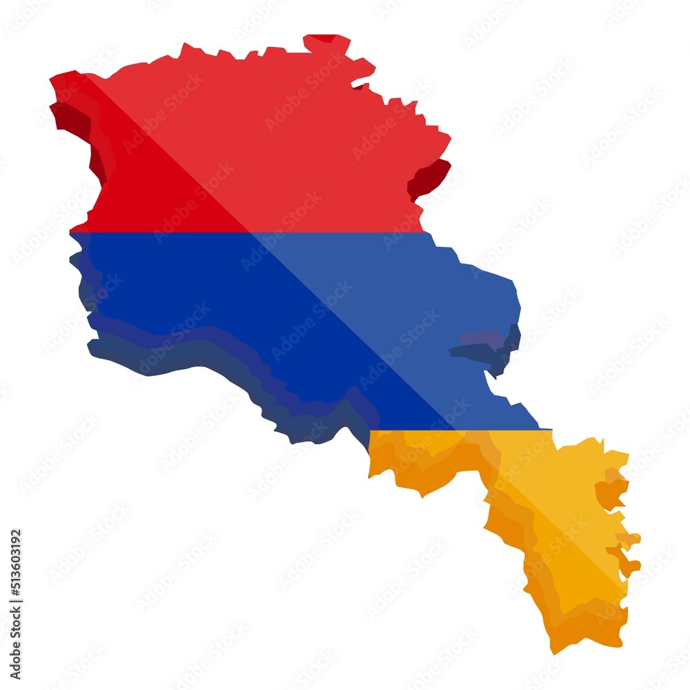 Obraz premium Armenia teritory icon cartoon vector. Map travel. Medival country