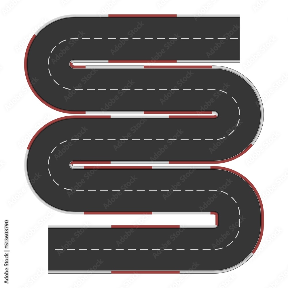 Top racetrack icon cartoon vector. Car race. Road formula
