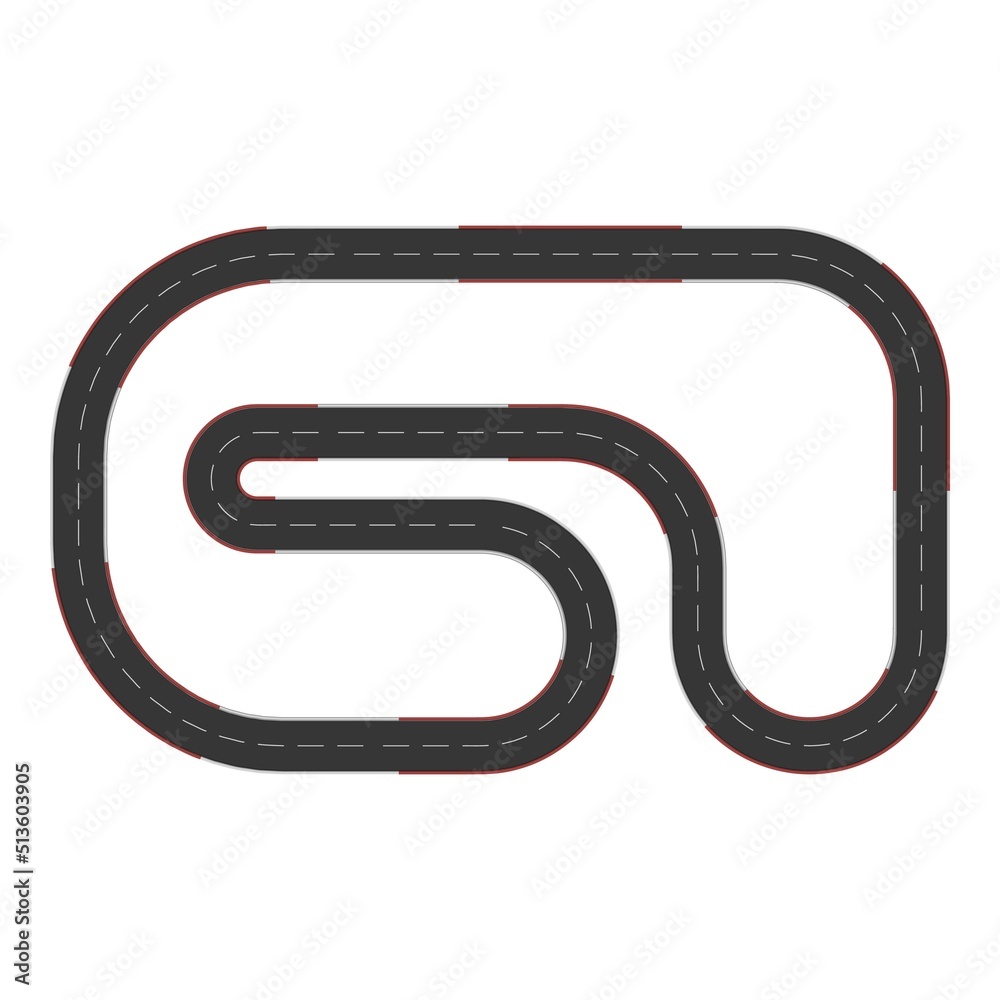 Prix racetrack icon cartoon vector. Car track. Road formula