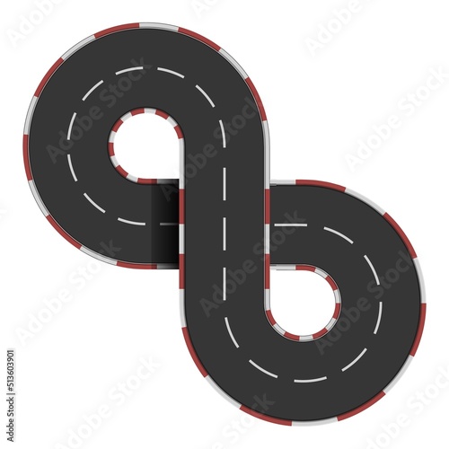 Silverstone racetrack icon cartoon vector. Circuit car. Race track