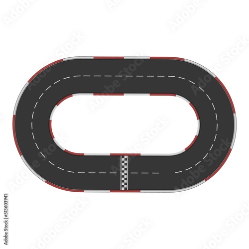 Race track icon cartoon vector. Circuit road. Formula circuit
