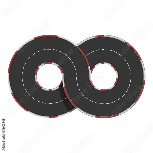 Race circuit icon cartoon vector. Car track. Road formula