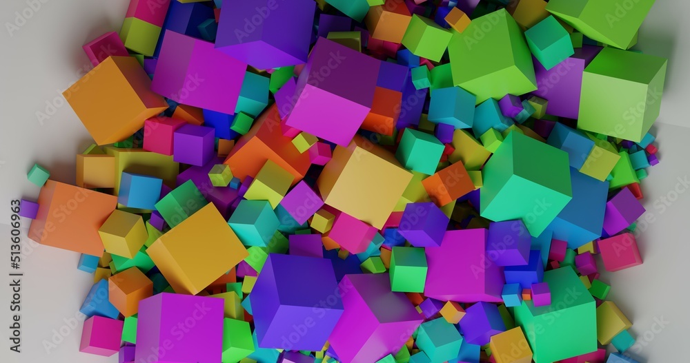 Obraz premium 3d cubes made in blender