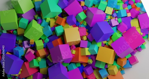 3d cubes made in blender