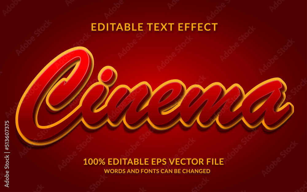 © supvector - Cinema red text effect © supvector - Cinema red text effect