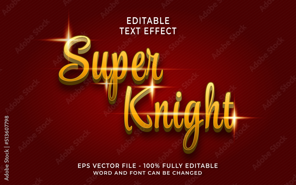 Super Knight text effect