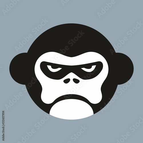 monkey muzzle cartoon black and white