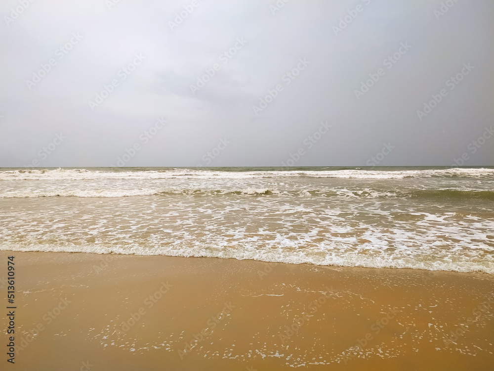 Beautiful waves on the beach in summer Beautiful waves on the beach in summer