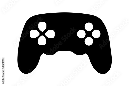 Gamepad and joystick - controller for playing game and videogame. Entertainment technology and device. Vector illustration isolated on white.