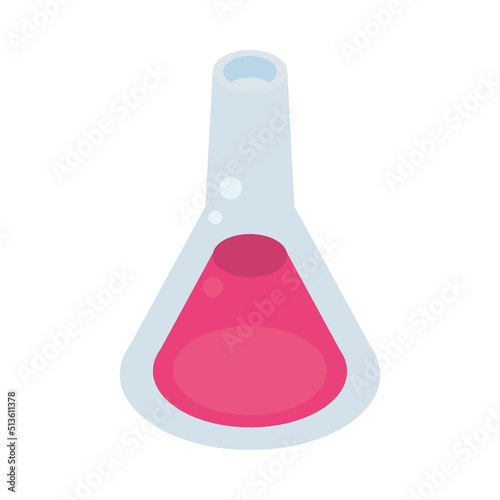 isometric chemistry flask