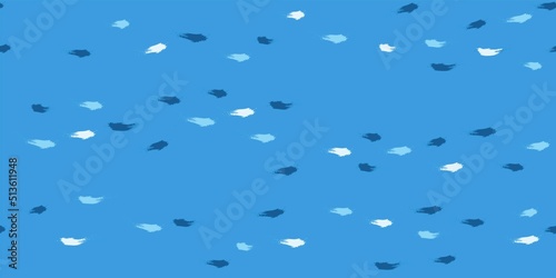 Seamless Wave Pattern, Hand drawn cute water vector background. Watercolor sea brush smears, baby paint lines design