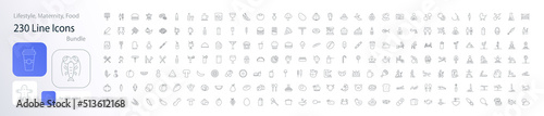 Food, sport and maternity icons.