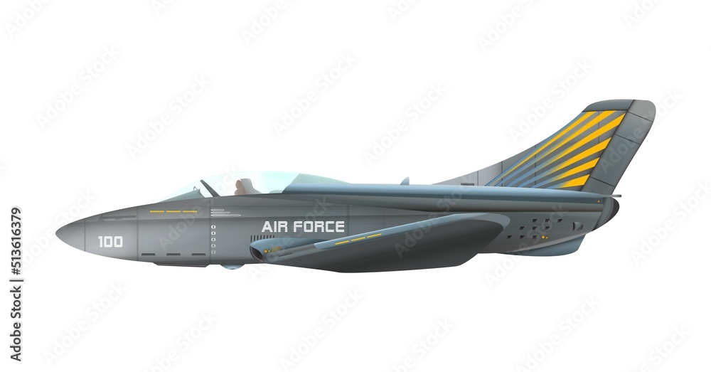 Military airplane flying. Air force. Realistic vector illustration isolated on white background. Military airplane flying. Air force. Realistic vector illustration isolated on white background.