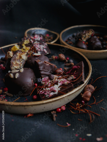 healthy vegan sweets. natural, healthy candies. healthy food. sweets with spices.