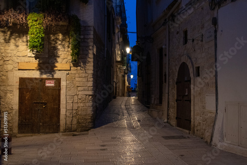 Fototapeta Naklejka Na Ścianę i Meble -  Abandoned typical alleyway in downtown Vieste, Italy