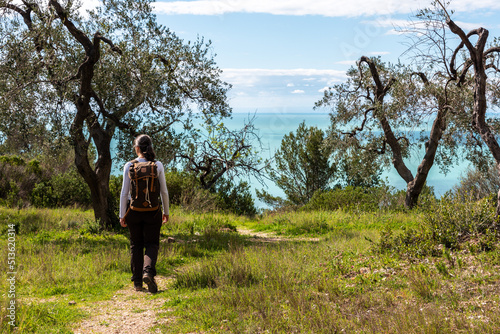 Hiking the famous Nature Trail Mergoli Vignanotica, Gargano Peninsula © imagoDens
