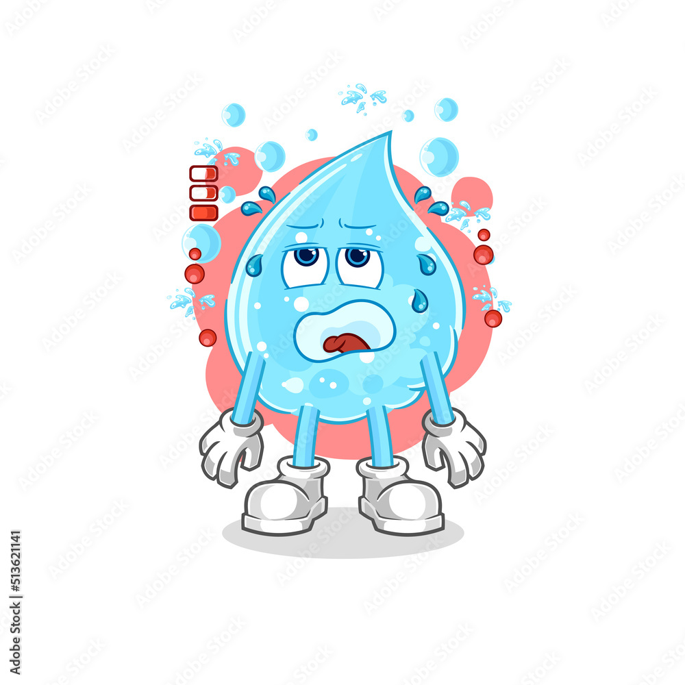 soda water low battery mascot. cartoon vector soda water low battery mascot. cartoon vector
