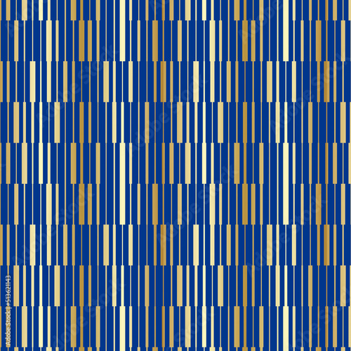 Indigo and gold stripes pattern in unique lines in this modern pattern background design element,
