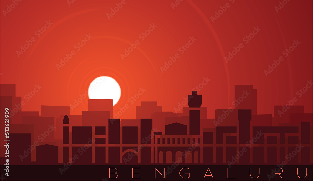 Bengaluru Low Sun Skyline Scene