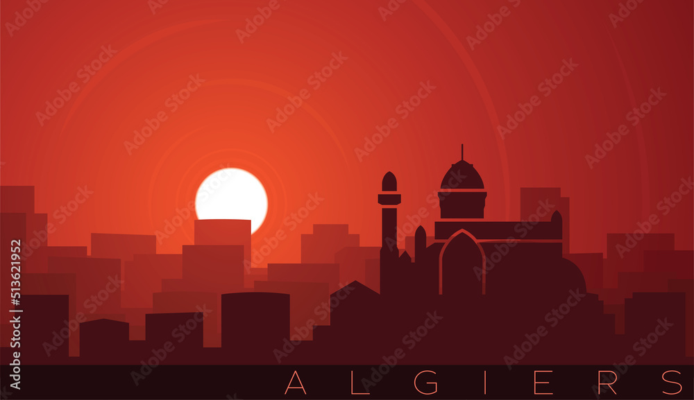 Algiers Low Sun Skyline Scene
