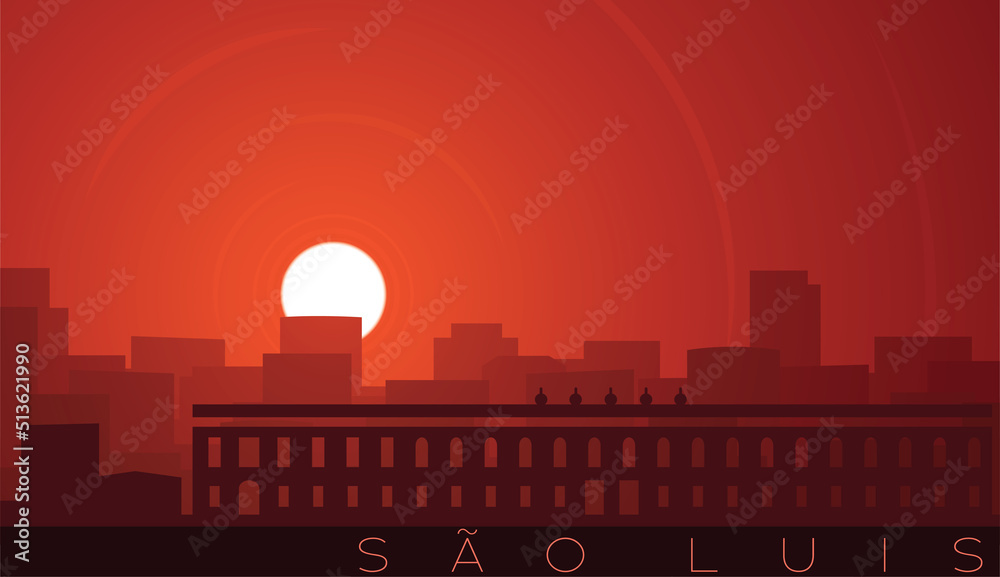 Sao Luis Low Sun Skyline Scene