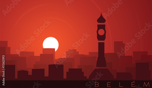 Belem Low Sun Skyline Scene