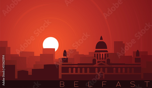 Belfast Low Sun Skyline Scene