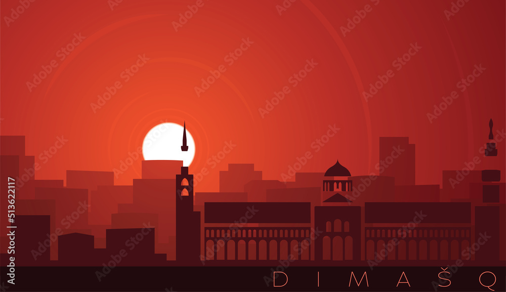 Damascus Low Sun Skyline Scene