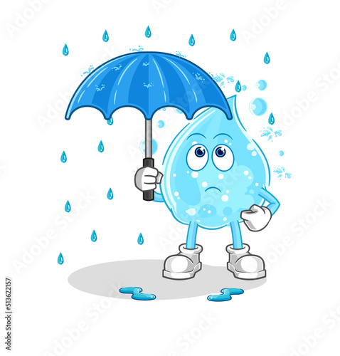 soda water holding an umbrella illustration. character vector