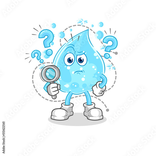 soda water searching illustration. character vector
