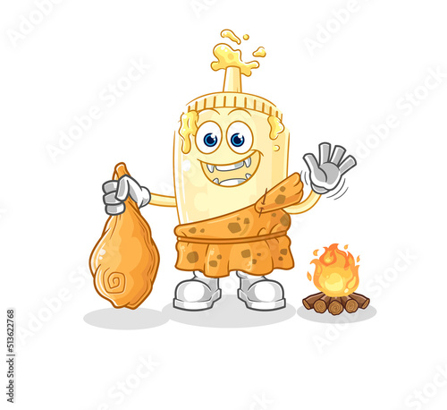 mayonnaise ancient cartoon. cartoon mascot vector