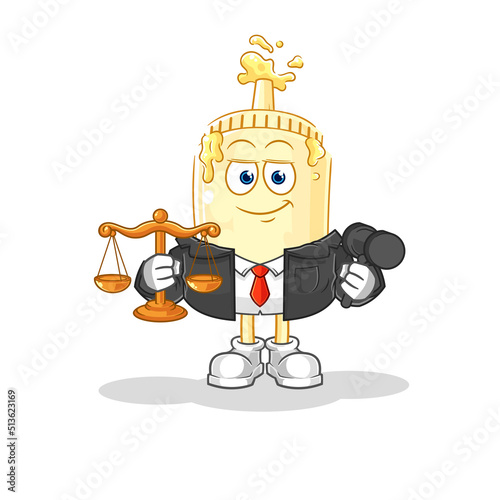 mayonnaise lawyer cartoon. cartoon mascot vector