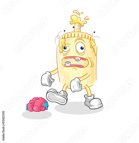 mayonnaise zombie character.mascot vector
