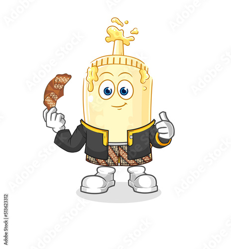 mayonnaise Javanese character. cartoon mascot vector
