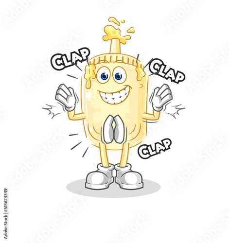 mayonnaise applause illustration. character vector