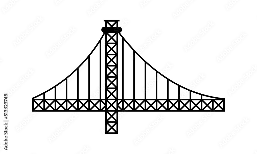 Fototapeta premium bridge illustration vector